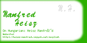 manfred heisz business card